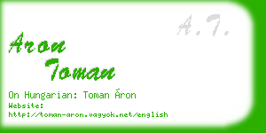 aron toman business card
